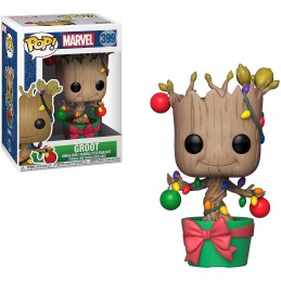Funko Pop Marvel 399 - Groot Christmas Version - Holiday Bobble Head GOTG Natale