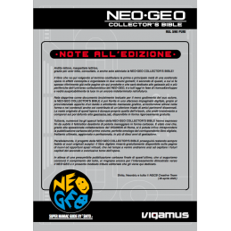NEO•GEO Collector’s Bible Super Maniac Guide By 'Shito' Ed Limitata Con Cartolina Segnalibro Vigamus. ITA NEOGEO