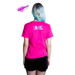 LOVE BELIEVER™ T-Shirt Fucsia "Harajuku" Donna Japanese Style Tokyo Districts