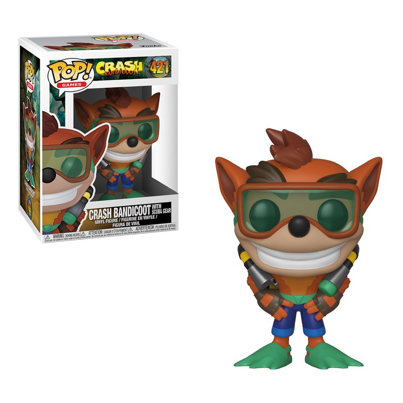 Funko Pop Games: Crash Bandicoot SCUBA CRASH 421, 10cm