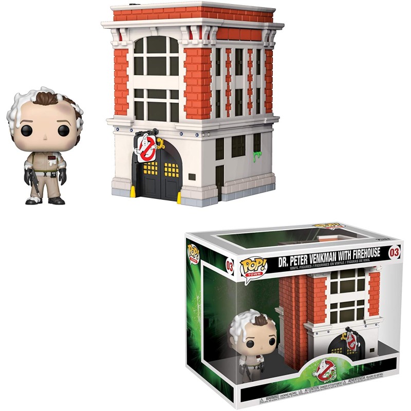 Funko POP GHOSTBUSTERS Movie:Dr. Peter Venkman with Firehouse Town 03