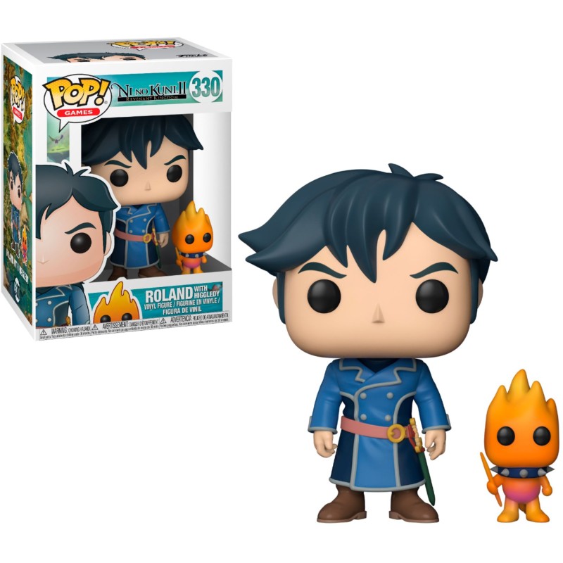 Funko POP Games: Ni No Kuni Roland w/Higgledy Figure 330, 10cm