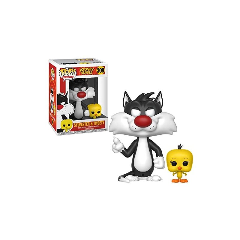 Funko POP: Looney Tunes - Sylvester & Tweety Figure 309, 10cm