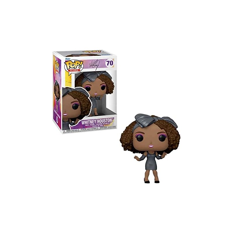 Funko POP Icons: Whitney Houston Figure 70, Diamond Glitter Special Edition, 10cm