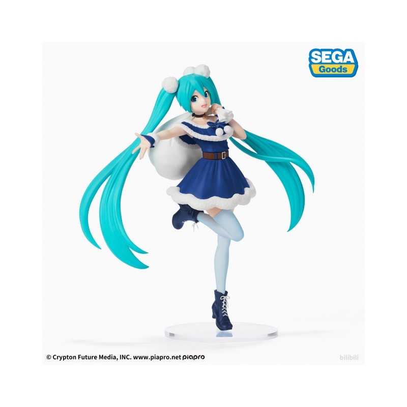 SEGA GOODS HATSUNE MIKU - Hatsune Miku Christmas 2020 Blue Ver. SPM - Statuetta 22cm (Vocaloid)