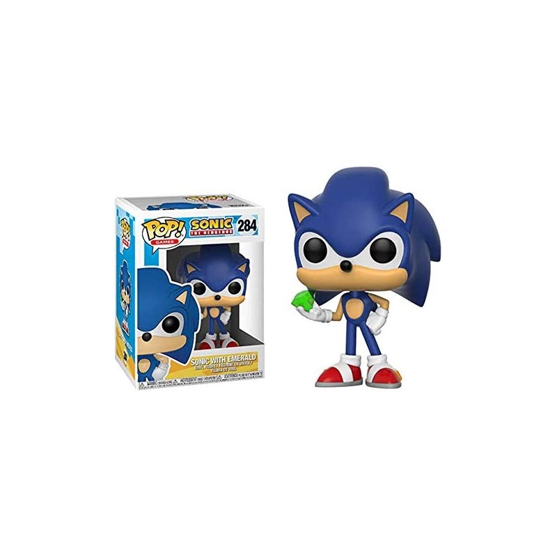 Funko Pop Games: Sonic Figure with Emerald 284, 10cm