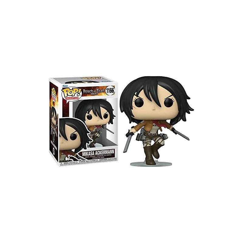 Funko  POP Animation: Attack on Titan S3 - Mikasa Ackerman w/Swords Figure 1166, 10cm