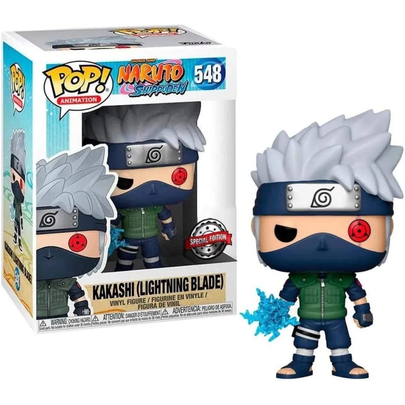 Funko POP Animation - Naruto Shippuden - Kakashi Figure (Ligthning Blade) 548, Special Edition, 10cm