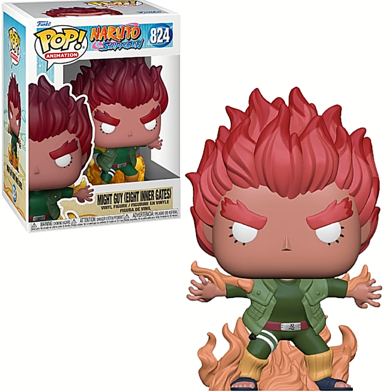 Funko POP Animation: Naruto Shippuden - Mighty Guy (Eight Inner Gates) Figure 824, 10cm