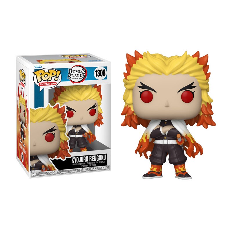 Funko POP Animation: Demon Slayer - Rengoku Figure 1308, 10cm