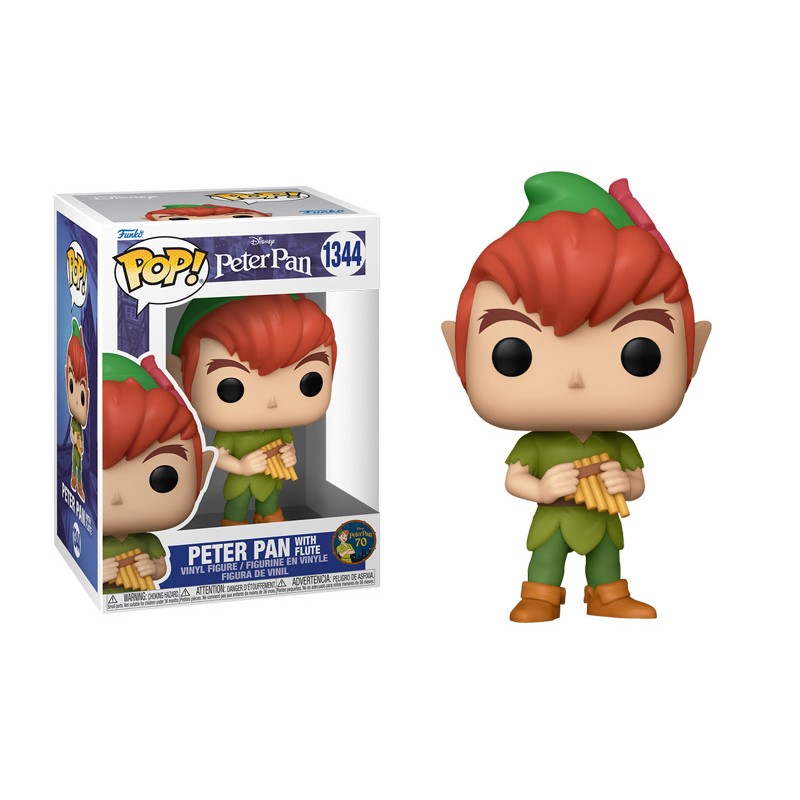 Funko POP Disney: Peter Pan 70th Anniversary - Peter With Flute Figure 1344, 10cm