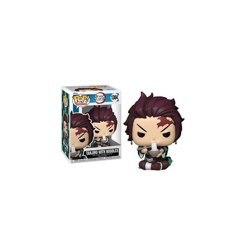 Funko POP Animation: Demon Slayer - Tanjiro With Noodles Figure 1304, 10cm