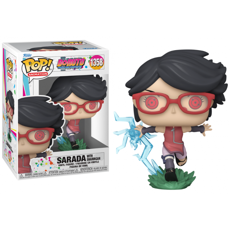 Funko POP Animation: Boruto Naruto Next Generations - Sarada Uchiha With Sharingan Figure 1358, 10cm