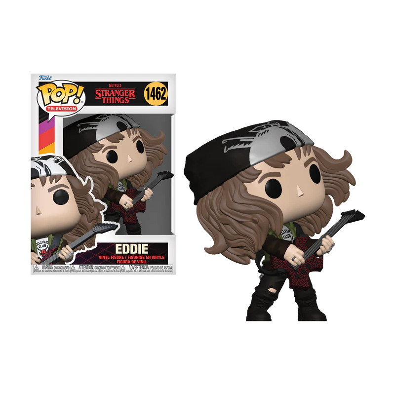 Funko POP Television: Stranger Things Season 4 - Eddie with Giutar Figure 1462, 10cm