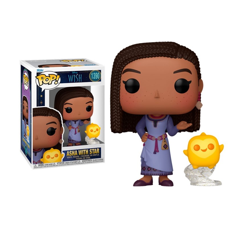 Funko POP & Buddy Disney:  Wish - Asha With Star Figure 1390, 10cm