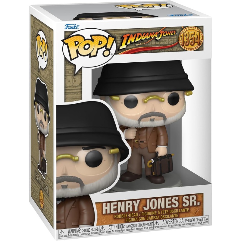 Funko Pop! Movies: Indiana Jones - Henry Jones Sr - Raiders Of The Lost Ark - Figura in Vinile da Collezione - Idea Regalo -